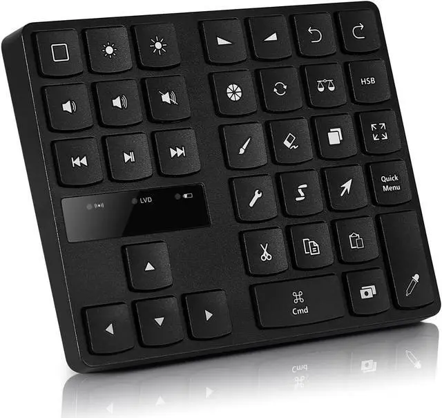 Main image of 35 Keys Mini Drawing Keyboard, One Handed Ergonomic Drawing Keyboard, with 250mah Lithium Ion Battery, USB Keyboard for OS for OS X