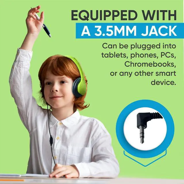 Alt view image 4 of 5 - 10 Pack Bulk Wired On-Ear Leather Headphones with 3.5mm Connector and Remote Control for Volume, Black