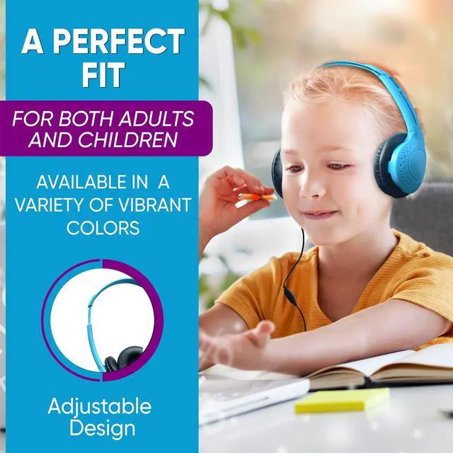 Alt view image 5 of 5 - 10 Pack Bulk Wired On-Ear Leather Headphones with 3.5mm Connector and Remote Control for Volume, Black