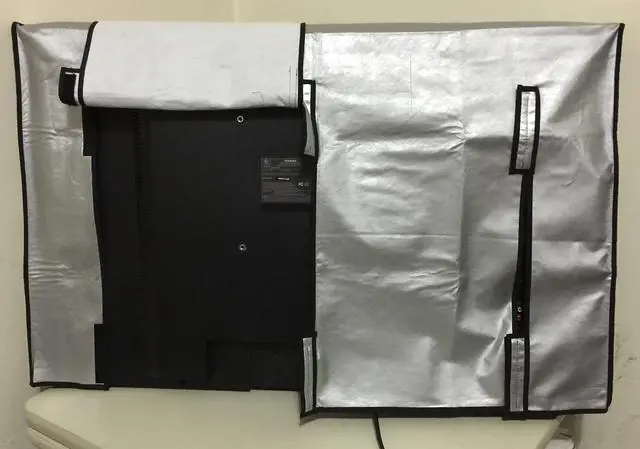 Alt view image 3 of 5 - COMP-BIND 55'' Flat Screen TV - Outdoor Silver Cover, Ideal for LCD and Plasma TV, Water Resistant - CB257 52.5''W x 4.25''H x 32''H