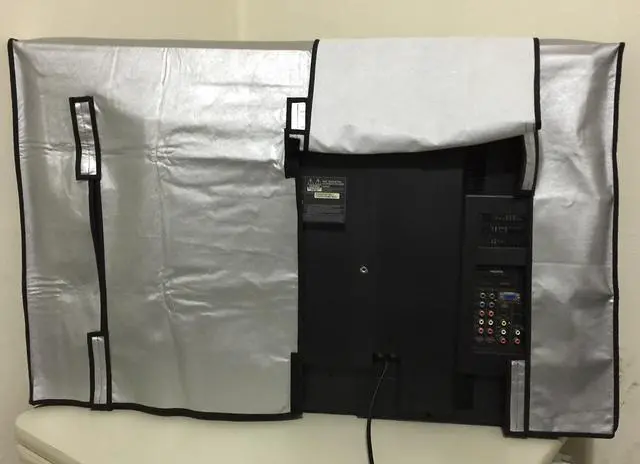 Alt view image 2 of 5 - COMP-BIND 55'' Flat Screen TV - Outdoor Silver Cover, Ideal for LCD and Plasma TV, Water Resistant - CB257 52.5''W x 4.25''H x 32''H