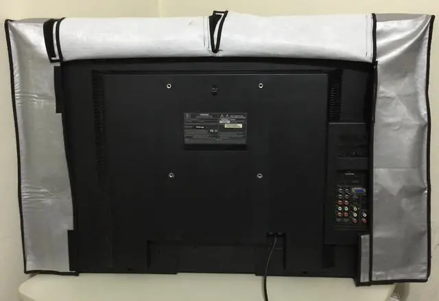 Alt view image 4 of 5 - COMP-BIND 55'' Flat Screen TV - Outdoor Silver Cover, Ideal for LCD and Plasma TV, Water Resistant - CB257 52.5''W x 4.25''H x 32''H