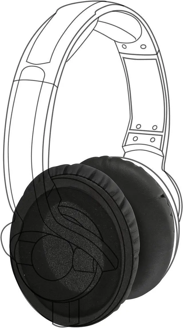 Main image of Earpadz Replacement for KRK KNS6400 Headphones Ear Pads, Protein Leather Headphone Cushions (Midnight, Black, 1 Pair)