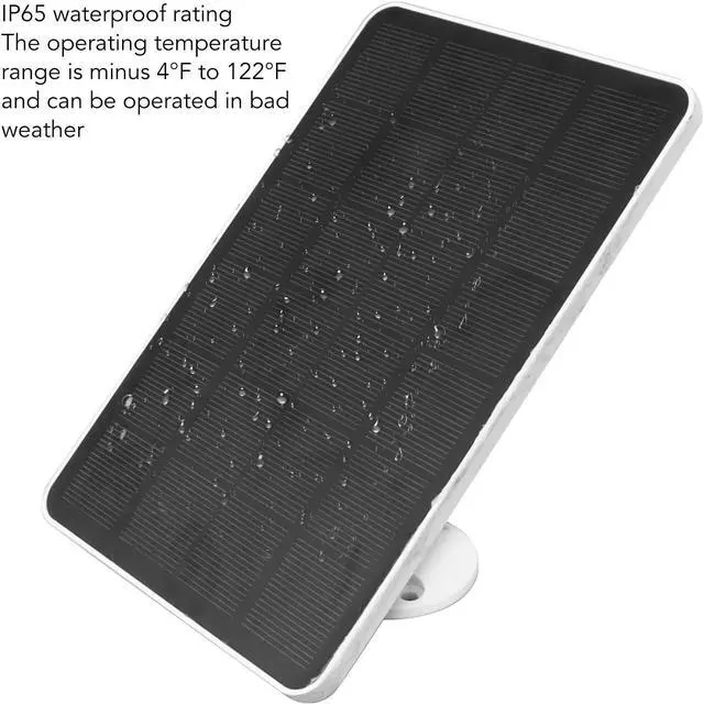 Alt view image 3 of 5 - Solar Panel for Security Camera, 4W 5V Waterproof Solar Power Supply for Surveillance Camera, Solar Charger for for for for Blink