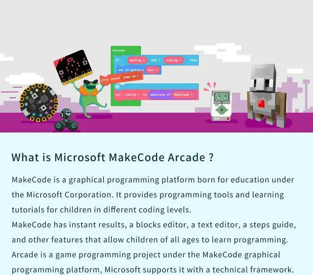 Alt view image 2 of 5 - ELECFREAKS microbit Retro Makecode Arcade for STEM Education, Micro:bit Joystick Programming Learning Machine Supports Remote Control and Creat Games(Without Micro:bit)