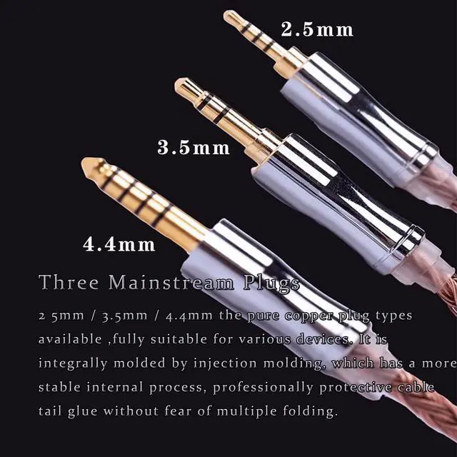 Alt view image 4 of 5 - FEDAI Single Crystal Copper Audio Earphone Cable 8 Core Replacement Cable,(L-Shaped Plugs) Detachable Audio Cable for Shure SE215 SE315 SE846 SE535 SE425 LZ a4 a5 UE900 HQ5 HQ6(MMCX 2.5mm)