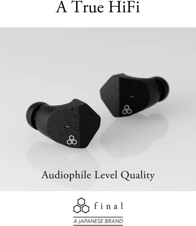 Alt view image 2 of 5 - Final ZE3000 True Wireless Earbuds, Hi-Fi Sound Quality, Maximum 35 Hours Music Playback, IPX4, aptX Adaptive, Touch Sensor, Support Lossless Music Format, Designed in Japan (Black)
