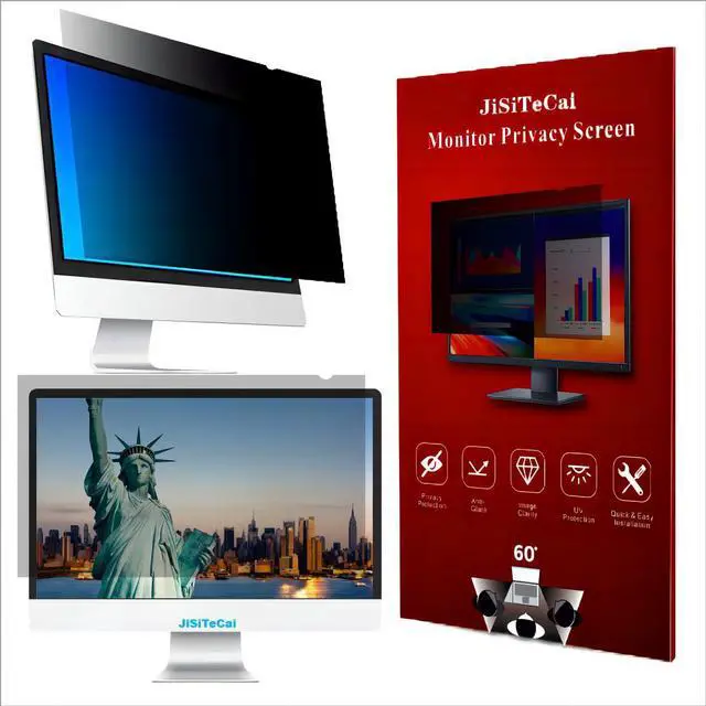 Main image of JiSiTeCai 19 Inch 5:4 Computer Privacy Screen Filter for Monitor - Privacy Shield and Anti-Glare Protector (14 13/16" x 11 7/8")