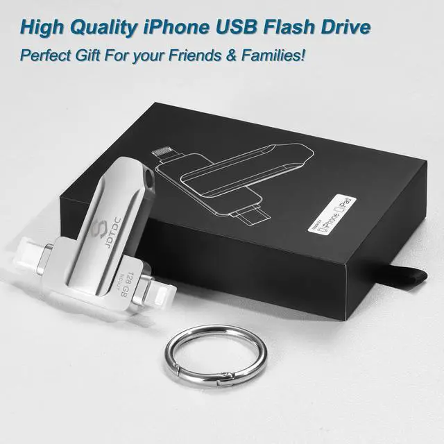 Alt view image 5 of 5 - JSL JDTDC MFi Certified Photo Storage Stick for iPhone iPad Memory External Storage for iPhone Thumb Drive iPhone Lightning USB Flash Drive iPhone Backup Stick
