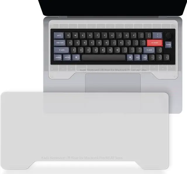 Alt view image 2 of 5 - KADO Lift Riser Acrylic 2-Pack, Frosted Surface Transparent for External Keyboard, Office Gaming Laptop Keyboard Cover Mechanical 40%/60%/65%/70% Stand Holder Made for MacBook Air/Pro