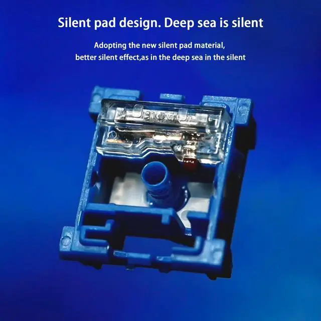 Alt view image 4 of 5 - Kailh Box Whale Pro Silent Switches,Deep Sea Silent Tactile 3-Pin 45gf Waterproof Dustproof Mechanical Keyboard Switches(Whale Tactile,45Pcs)