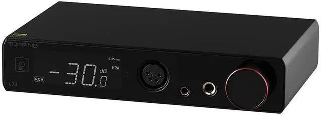 Main image of LEAUDIO Topping L70 Full Balanced NFCA Headphone Amplifier 4Pin XLR/4.4 Balanced/6.35mm SE Output Amp with Remote Control (Black)