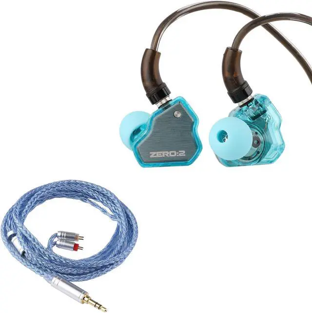 Main image of Linsoul 7Hz x Crinacle Zero:2 in Ear Monitor (Blue) + Tripowin Zonie IEM Cable (2pin-0.78mm, 3.5mm, Blue)