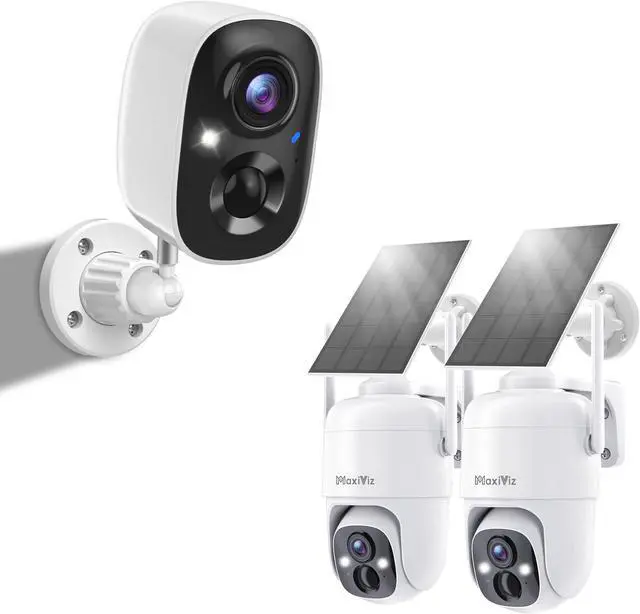 Main image of MaxiViz Wireles Security Camera and Solar PTZ Outdoor Camera Wireless with AI Motion Detection, Color Night Vision, 2-Way Talk, IP66 Weatherproof, SD/Cloud Storageth