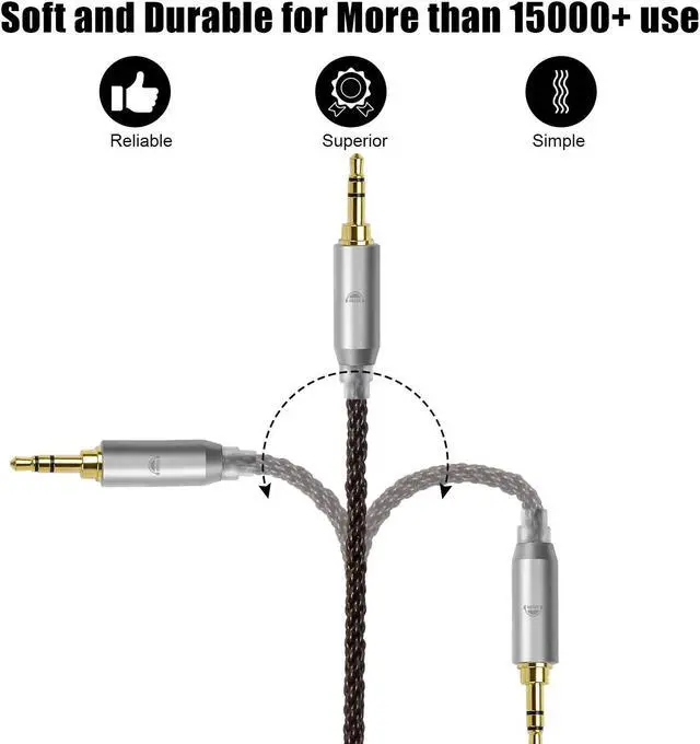 Alt view image 3 of 5 - okcsc Replacement Cable for Sennheiser IE400 Pro Earbuds Compatible with IE100 IE400 IE500 Lossless Sound Quality with Balanced 4.4mm Audio Jack