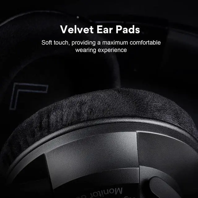 Alt view image 5 of 5 - OneOdio Monitor 80 Open Back Headphones- Studio Headphones for Mixing Mastering Editing, Wired Over Ear Headphones for Professional Studio Applications, 250 Ohm, Velour Earmuffs, Sound Isolation