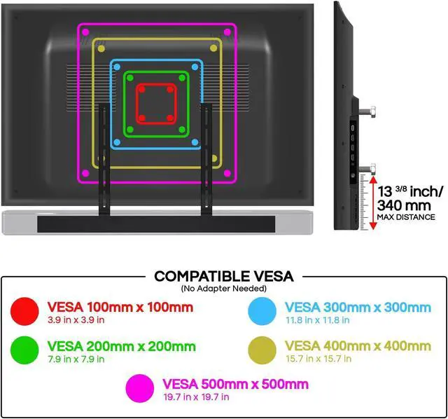 Alt view image 3 of 5 - Universal Under TV Mount, White, Compatible with Bose Smart Soundbar 300/500/550/600/700/900/Ultra, TV Speaker, Soundtouch 300 - Invisible Once Fitted, Fast & Easy Way to Mount Your Sound Bar