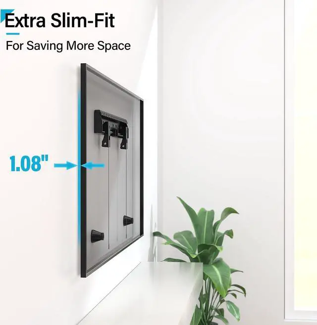 Alt view image 4 of 5 - Supcline No Stud TV Wall Mount for 26-65 Inch TV up to 154 lbs, No Drill & Non Damage Drywall Studless TV Mount, Max VESA 400x400mm, Dry Wall Flat Screen Easy Install Wall Mount tv Bracket