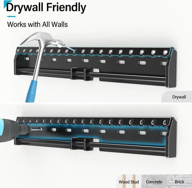 Alt view image 3 of 5 - Supcline No Stud TV Wall Mount for 26-65 Inch TV up to 154 lbs, No Drill & Non Damage Drywall Studless TV Mount, Max VESA 400x400mm, Dry Wall Flat Screen Easy Install Wall Mount tv Bracket