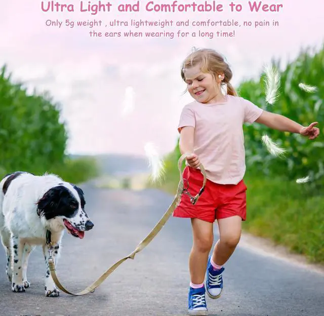 Alt view image 3 of 5 - BANIGIPA Kids True Wireless Earbuds, 5g Super Light Comfortable Open Ear Bluetooth 5.4 Headphones w/Mic to Protect Hearing for Studying Music Clear Calling, Touch Control Ear Buds w/Charging Case