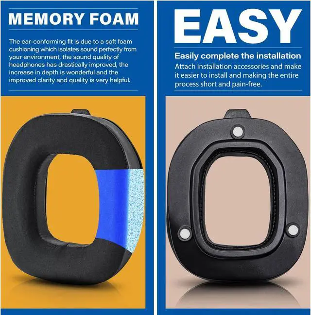 Alt view image 3 of 5 - A50 Mod Kit Gen 4 - Cooling Gel Earpads Compatible with Astro A50 Gen 4 Headset I Ear Pads/Headband/Replacement Ear Cushions/Microphone Foam - Not Suitable for A50 Gen 3 (Silky Cool Fabric)