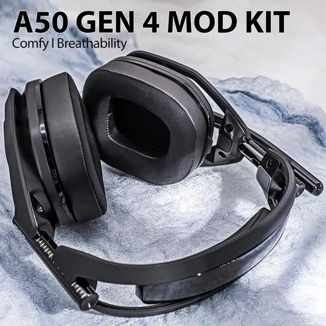 Alt view image 4 of 5 - A50 Mod Kit Gen 4 - Cooling Gel Earpads Compatible with Astro A50 Gen 4 Headset I Ear Pads/Headband/Replacement Ear Cushions/Microphone Foam - Not Suitable for A50 Gen 3 (Silky Cool Fabric)