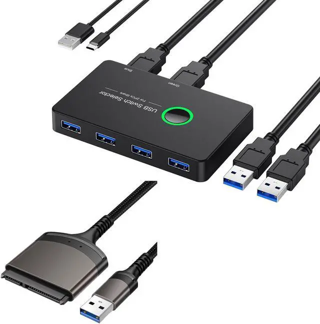 Main image of BundleULXUUUN USB Switch + SATA to USB3.0 Cable Adapter