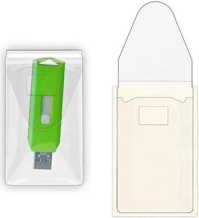 Main image of StoreSMART - USB Flash Drive Holders- Peel & Stick Strip & Resealable Flap - 20-Pack - TL10252-20