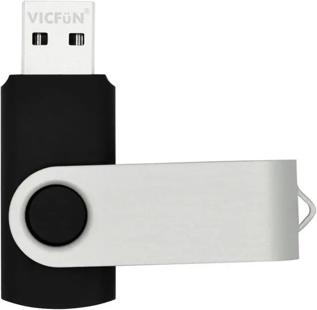 Alt view image 2 of 5 - VICFUN 10 Pack 16GB USB Flash Drives 16GB Flash Drive Pack USB 2.0 Swivel USB Thumb Drives, Black