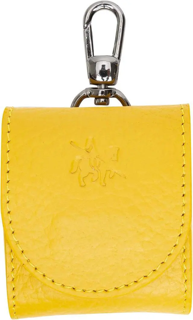Main image of Bari Leather Cover Compatible with Apple AirPods 1 and Airpods 2 Charging Case - Yellow