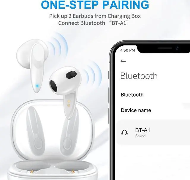 Alt view image 3 of 5 - 15 PCS USB C Anti Dust Plugs + Wireless Earbuds, Pocket Size Bluetooth Headphone 30H Playback Time and 15 Pack Silicone USB C Charging Port Dust Plug Cover for iPhone 15 Pro Max 15 Plus Samsung S23