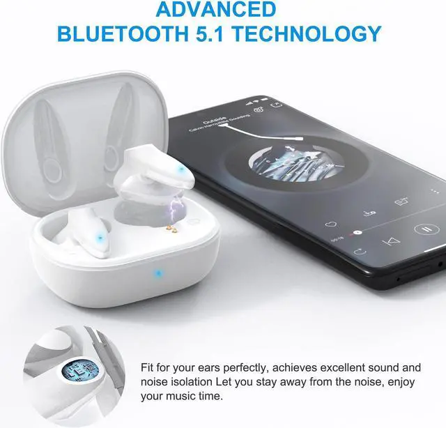 Alt view image 2 of 5 - 15 PCS USB C Anti Dust Plugs + Wireless Earbuds, Pocket Size Bluetooth Headphone 30H Playback Time and 15 Pack Silicone USB C Charging Port Dust Plug Cover for iPhone 15 Pro Max 15 Plus Samsung S23