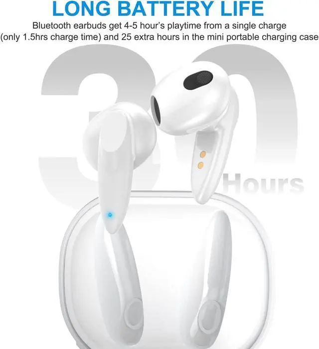 Alt view image 4 of 5 - 15 PCS USB C Anti Dust Plugs + Wireless Earbuds, Pocket Size Bluetooth Headphone 30H Playback Time and 15 Pack Silicone USB C Charging Port Dust Plug Cover for iPhone 15 Pro Max 15 Plus Samsung S23