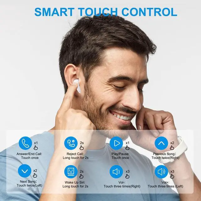 Alt view image 5 of 5 - 15 PCS USB C Anti Dust Plugs + Wireless Earbuds, Pocket Size Bluetooth Headphone 30H Playback Time and 15 Pack Silicone USB C Charging Port Dust Plug Cover for iPhone 15 Pro Max 15 Plus Samsung S23