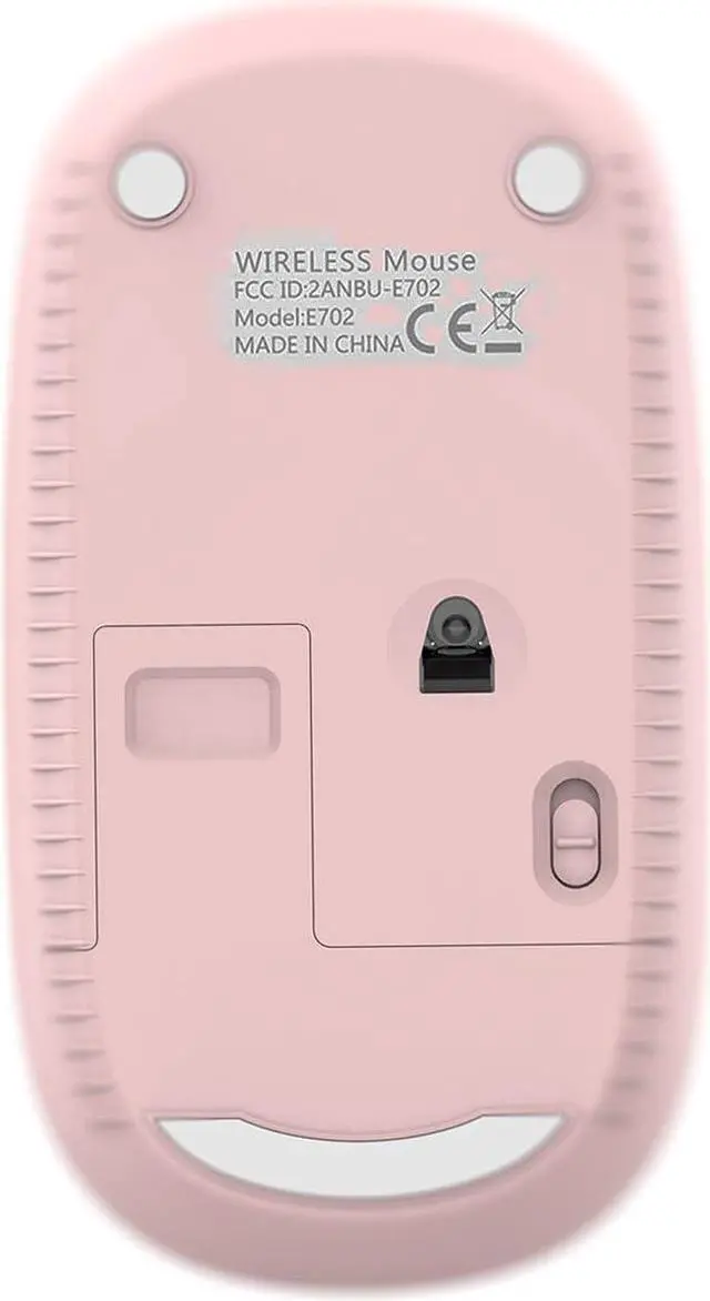 Alt view image 5 of 5 - WONGS Bling Austrian Crystal Rhinestone 2.4G Noiseless Wireless Mouse, with USB Receiver, Portable Computer Mice for PC, Tablet, Laptop, Notebook, Gift - Pink Colorful