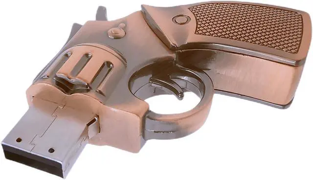 Alt view image 4 of 5 - WooTeck 3 Pack 64GB Metal Revolver Pistol Gun USB Flash Drive Memory Stick(Copper,Livid,Silver)