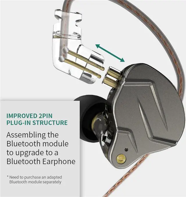 Alt view image 5 of 5 - KZ ZSN Pro in ear Monitor, Gaming Earbuds New 1DD 1BA Drivers Hybrid in ear IEM Earphones Noise Cancelling Wired Earbuds Balanced Armature Dynamic Driver Hybrid Wired Headphones (Purple with Mic)