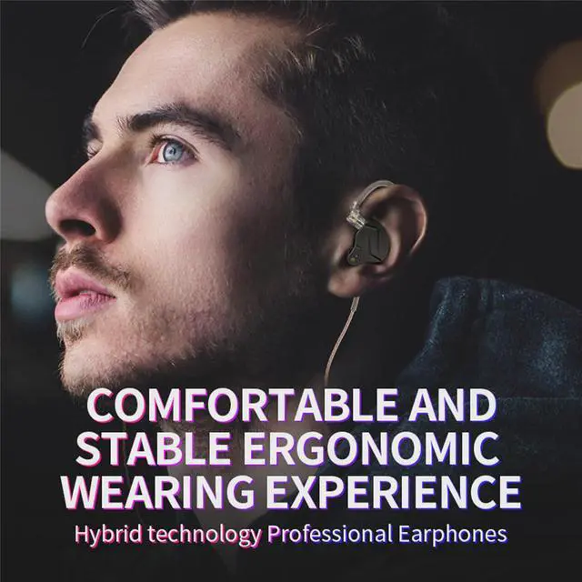 Alt view image 4 of 5 - KZ ZSN Pro in ear Monitor, Gaming Earbuds New 1DD 1BA Drivers Hybrid in ear IEM Earphones Noise Cancelling Wired Earbuds Balanced Armature Dynamic Driver Hybrid Wired Headphones (Purple with Mic)