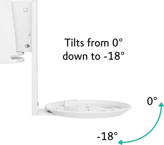 Alt view image 2 of 5 - ynVISION.DESIGN Adjustable Wall Mount Compatible with Sonos ERA 100 Speaker - White 2 Pack