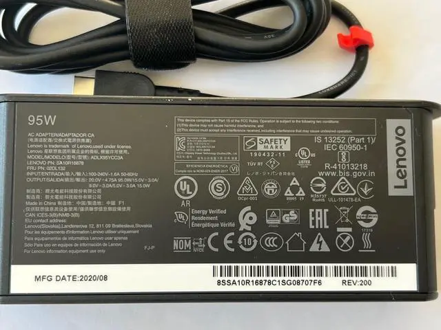 Main image of Replacement for Lenovo 95W USB C AC Adapter for P/N: ADLX95YCC3A, SA10R16878, 02DL132, ADLX95YLC2A, GX20Z46240