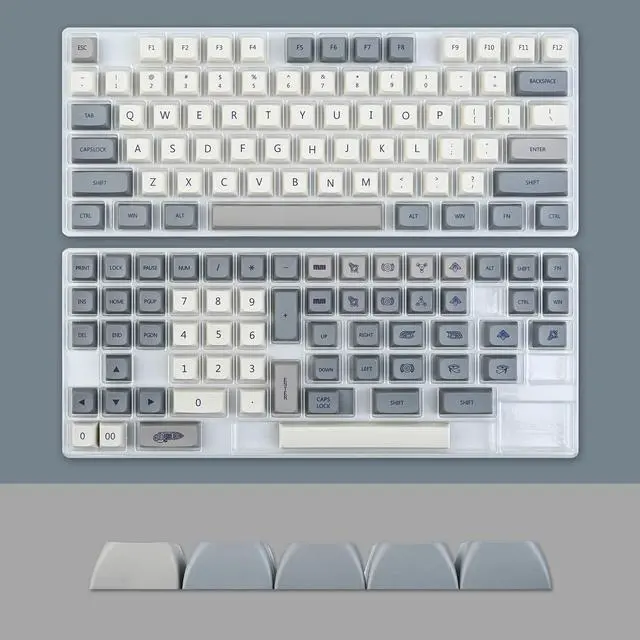 Alt view image 3 of 5 - PBT keycaps 60 Percent Dye-Sub XDA 137 keycap Set for Cherry MX Gateron Kailh Switches Gaming Mechanical Keyboard (Stone)