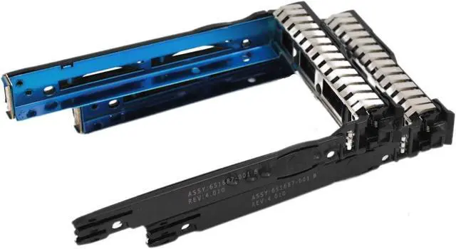 Alt view image 3 of 5 - 2Pcs 2.5" SFF SAS SATA SSD Hard Drive Carrier Tray Caddy 651687-001 651699-001 for Proliant ML350 DL360p DL380P DL160 Gen8 G8 Gen9 G9 with 8 Mounting Screws and Screw Driver