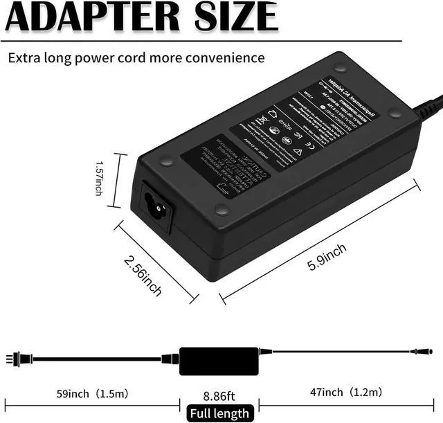 Alt view image 3 of 5 - 20V 6.75A 135W AC Adapter Charger for Lenovo ADL135NLC3A ADL135NDC3A Legion Y50 Y520 Y530 Gaming Series IdeaPad Y50-70 Y40-70 Y700 3-15 Gaming ThinkPad T440p T540p T570 W540 Laptop Supply Power Cord