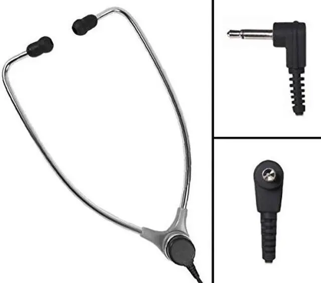 Alt view image 2 of 3 - ECS-AL-60 SAET Aluminum Stetho Style Headset with Soft Eartips