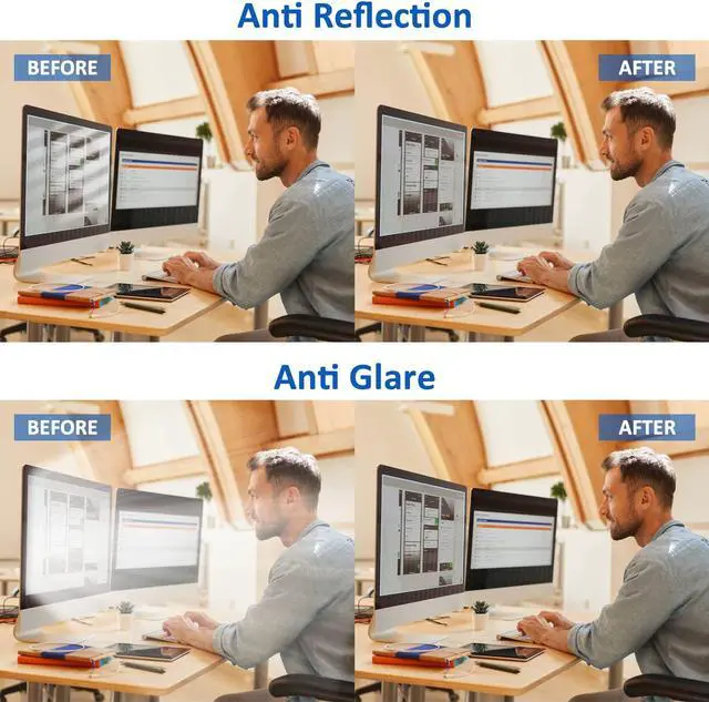 Alt view image 2 of 5 - 27 Inch Blue Light Blocking Computer Screen Protector, Eye Protection Screen Filter Compatible with 27" Sceptre/Dell/Asus/Acer/ViewSonic/Samsung/Aoc/HP/LG Computer with 16:9 Aspect Ratio