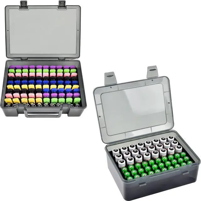 Main image of FULLCASE Flash Drive Case USB Memory Stick SD Card Storage Organizer, Battery Storage Organizer Holder Holds 54 AA AAA Batteries