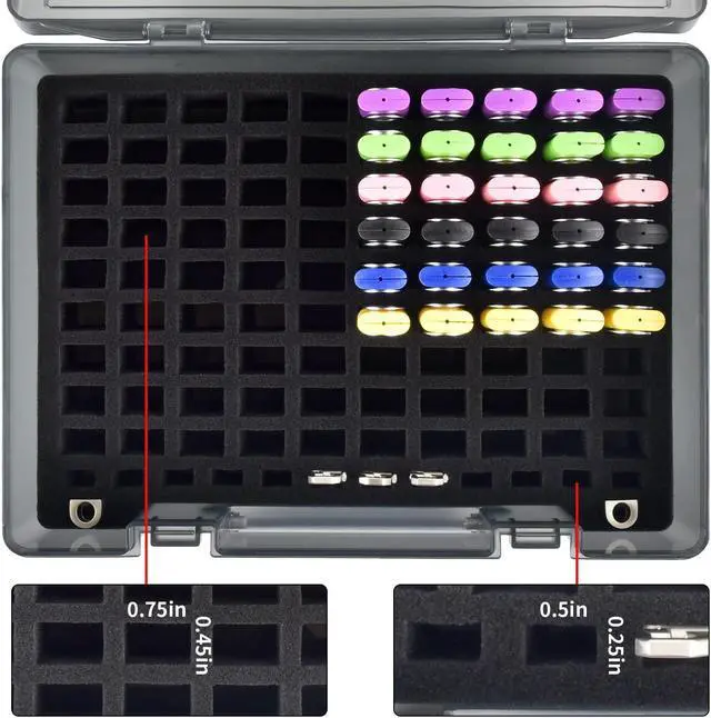 Alt view image 3 of 5 - FULLCASE Flash Drive Case USB Memory Stick SD Card Storage Organizer, Battery Storage Organizer Holder Holds 54 AA AAA Batteries