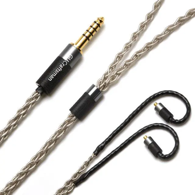 Main image of GUCraftsman MMCX 6N Single Crystal Silver 2.5mm/4.4mm Balance Earphone Upgrade Cable for SHURE SE846 SE535 Xelento Remote t8ie t9ie UE900S IT04 DK4001 W60 Andromeda Vega JVC FW001 FW002 (3.5mm Plug)