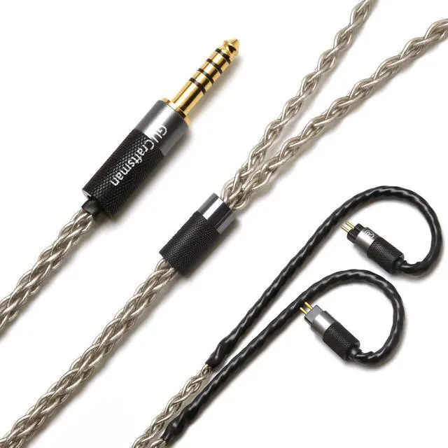 Main image of GUCraftsman 0.78mm 2Pin 6N Single Crystal Silver 2.5mm/4.4mm Balance Earphone Upgrade Cable for Oriolus Audeze iSINE20 LCDi3 64audio A12t TIA RE2000 Legend X Billie VISION VE6 DUNU SA6 (3.5mm Plug)