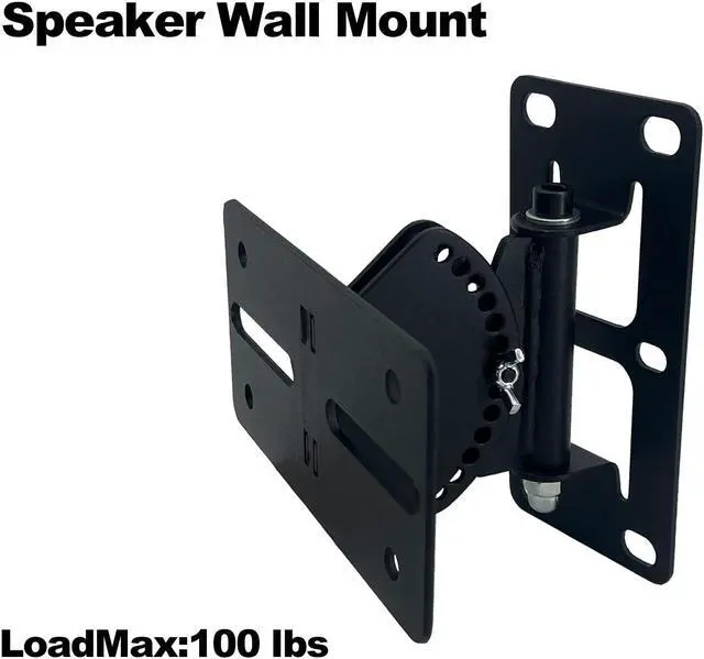 Alt view image 2 of 5 - Howonder MY-22 Heavy Duty Speaker Wall Mount, Speaker Mount Wall,Speaker Wall Mount Bracket Design for Large Speakers ,Hold up to 100lbs,(2 Packs Black)